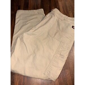 Dickies FLEX Work‎ Pants Khaki Carpenter Utility Relaxed Fit Men Size 44x30